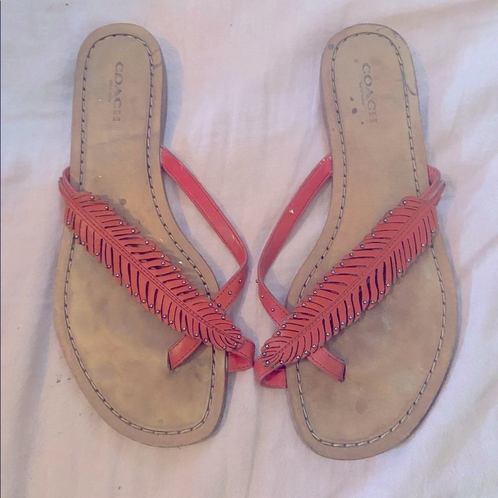 Feather Coach Sandals